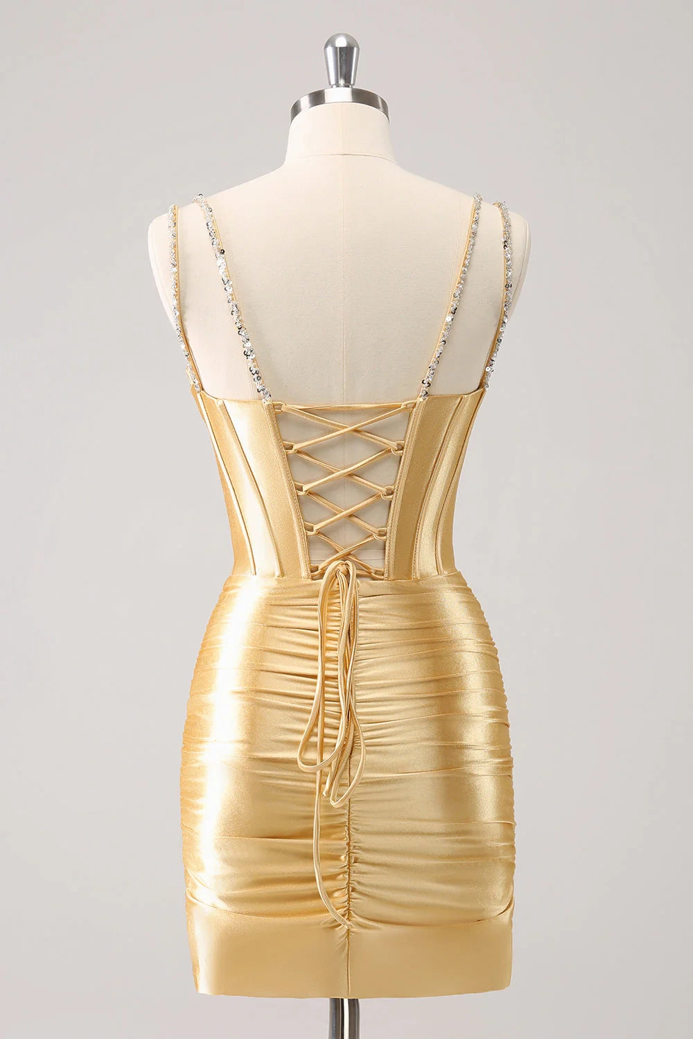 DingJi Wedding's charming thin shoulder strap with sequins, tight fitting Homecoming Dresses